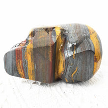 Load image into Gallery viewer, 1.3kg Natural Tigers Eye Crystal Skull Carving