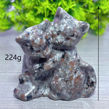 Load image into Gallery viewer, 1PC Yooperlite Cat Natural Crystal Carving