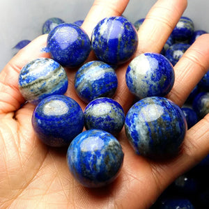 30mm Polished Crystal Spheres – Multiple Stone Options – Wooden Base Sold Separately