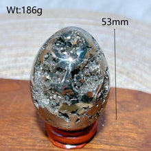 Load image into Gallery viewer, Natural Pyrite Geode Druzy Egg Polished High Quality Mineral Specimen