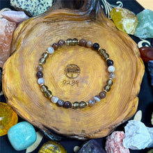 Load image into Gallery viewer, Botswana Agate &amp; Smoky Quartz Bracelet – Natural Gemstone Beaded Jewelry for Men &amp; Women