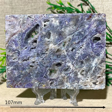 Load image into Gallery viewer, Druzy Sphalerite Crystal Slab Display – Natural Mineral Specimen Slice with Stand for Collection &amp; Home Decor