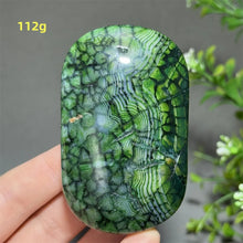 Load image into Gallery viewer, 1PC Natural Dragon Pattern Agate Palm Stone Polished