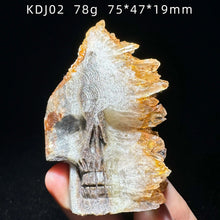 Load image into Gallery viewer, Natural Clear Quartz Skull Carving Mineral Specimen Unpolished Cluster