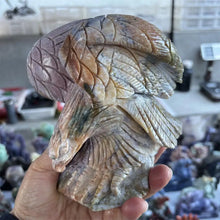 Load image into Gallery viewer, 1PC Natural Quartz Ocean Jasper Eagle Carving Home Decor