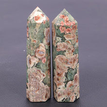 Load image into Gallery viewer, Natural Pillar Green Cherry Blossom Agate Obelisk for Healing
