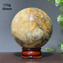 Load image into Gallery viewer, Natural Crazy Agate Crystal Sphere – Gemstone Meditation Ball with Display Base for Collection &amp; Home Decor