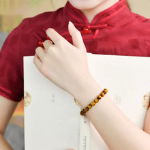 Load image into Gallery viewer, 12mm Natural Tigers Eye Stone Bracelet for Healing