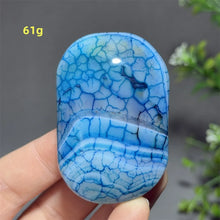 Load image into Gallery viewer, 1PC Natural Dragon Pattern Agate Palm Stone Polished