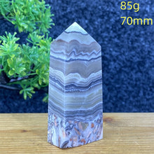 Load image into Gallery viewer, Rare Natural Striped Calcite And Agate Symbiont Crystal Obelisk