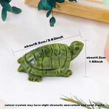 Load image into Gallery viewer, 1PC Natural Green Jade Turtle Carving – Crystal Tortoise Figurine for Reiki Healing &amp; Home Decor