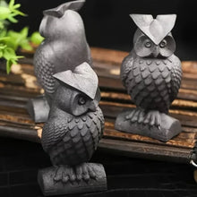 Load image into Gallery viewer, Natural Shungite Owl Carving – Hand Carved Crystal Gemstone Figurine for Collection &amp; Home Decor