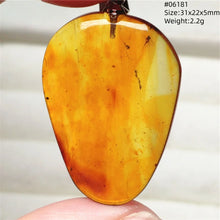 Load image into Gallery viewer, Natural Baltic Amber Teardrop Pendant – Premium Genuine Yellow Amber Necklace Gift