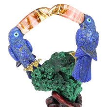 Load image into Gallery viewer, 10" Toucan Statue Natural Lapis Lazuli Malachite Crystal Hand Carving Home Decor