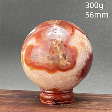 Load image into Gallery viewer, Natural Red Cherry Blossom Agate Sphere for Healing