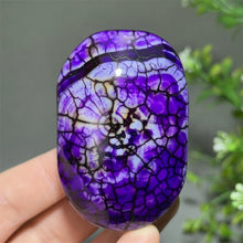 Load image into Gallery viewer, 1PC Natural Dragon Pattern Agate Palm Stone Polished
