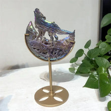 Load image into Gallery viewer, 1PC Natural Sphalerite Wolf Carving Polished Home Decor
