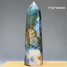 Load image into Gallery viewer, 1PC Natural Aquatic Moss Mineral Quartz Obelisk for Healing