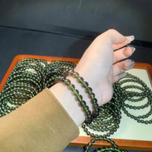 Load image into Gallery viewer, 1PC Natural Moldavite Crystal Beaded Meteorite Bracelet 8mm Beads