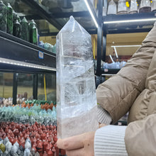 Load image into Gallery viewer, 1PC 2.5kg Natural White Quartz Large Obelisk for Healing