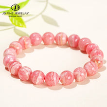 Load image into Gallery viewer, Natural Rhodochrosite Bracelet – Argentina Red Gemstone Beads Stretch Crystal Jewelry for Men &amp; Women