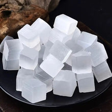Load image into Gallery viewer, Natural White Selenite Cube – Hand-Carved Gypsum Crystal Mineral Specimen for Display &amp; Home Decor