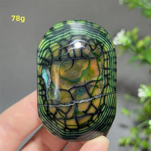 Load image into Gallery viewer, 1PC Natural Dragon Pattern Agate Palm Stone Polished