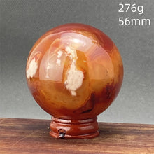 Load image into Gallery viewer, Natural Red Cherry Blossom Agate Sphere for Healing