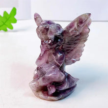 Load image into Gallery viewer, 1PC 8.3CM Natural Dream Amethyst Angel Crystal Carving for Healing