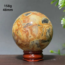 Load image into Gallery viewer, Natural Crazy Agate Crystal Sphere – Gemstone Meditation Ball with Display Base for Collection &amp; Home Decor