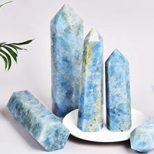 Load image into Gallery viewer, Natural Celestite Crystal Obelisk for Calming Energy Meditation Spiritual Decor