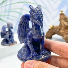 Load image into Gallery viewer, 1PC Natural Blue Sodalite Pterosaur Dragon Carving