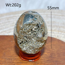 Load image into Gallery viewer, Natural Pyrite Geode Druzy Egg Polished High Quality Mineral Specimen