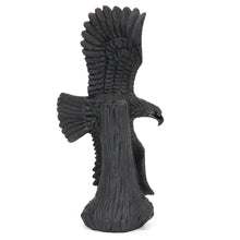 Load image into Gallery viewer, 10.6" Eagle Natural Black Obsidian Crystal Carving Home Decor