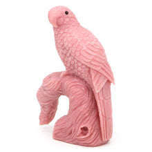 Load image into Gallery viewer, 5.3" Parrot Statue Natural Pink Opal Hand Carving Home Decor
