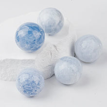Load image into Gallery viewer, 1Pc Random Natural Blue Celestite Crystal Sphere
