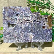 Load image into Gallery viewer, Druzy Sphalerite Crystal Slab Display – Natural Mineral Specimen Slice with Stand for Collection &amp; Home Decor