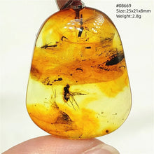 Load image into Gallery viewer, Natural Baltic Amber Teardrop Pendant – Premium Genuine Yellow Amber Necklace Gift