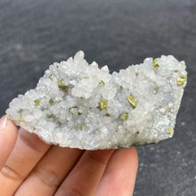 Load image into Gallery viewer, Natural White Clear Quartz Cluster with Pyrite Raw Mineral Specimen for Home Decor