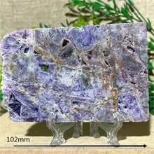Load image into Gallery viewer, Druzy Sphalerite Crystal Slab Display – Natural Mineral Specimen Slice with Stand for Collection &amp; Home Decor