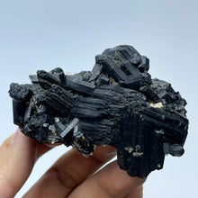 Load image into Gallery viewer, Natural Namibia Black Tourmaline with Clear Quartz Mineral Specimen for Healing