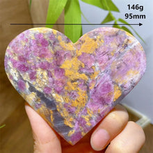 Load image into Gallery viewer, High Quality Natural Pink Tourmaline Smoky Quartz Lepidolite Crystal Heart