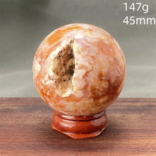 Load image into Gallery viewer, Natural Red Cherry Blossom Agate Sphere for Healing
