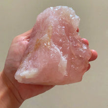 Load image into Gallery viewer, 1PC Large Natural Uncut Rose Quartz Crystal Specimen Palm Sized for Healing