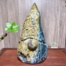 Load image into Gallery viewer, Natural Ocean Jasper Gnome Carving – Hand Carved Crystal Gemstone Figurine for Collection &amp; Home Decor