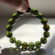 Load image into Gallery viewer, 1PC Natural Moldavite Crystal Beaded Meteorite Bracelet 8mm Beads