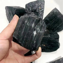 Load image into Gallery viewer, Large Natural Black Tourmaline Raw Stone Unpolished Unique Mineral Specimen for Healing