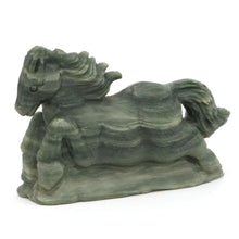 Load image into Gallery viewer, 4.3" Horse Natural Green Zebra Jasper Carving Home Decor