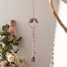 Load image into Gallery viewer, Natural Crystal Wind Chime Pendant – Raw Gemstone Hanging Display for Home, Room &amp; Wedding Decor