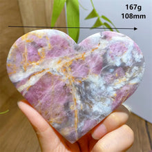 Load image into Gallery viewer, High Quality Natural Pink Tourmaline Smoky Quartz Lepidolite Crystal Heart